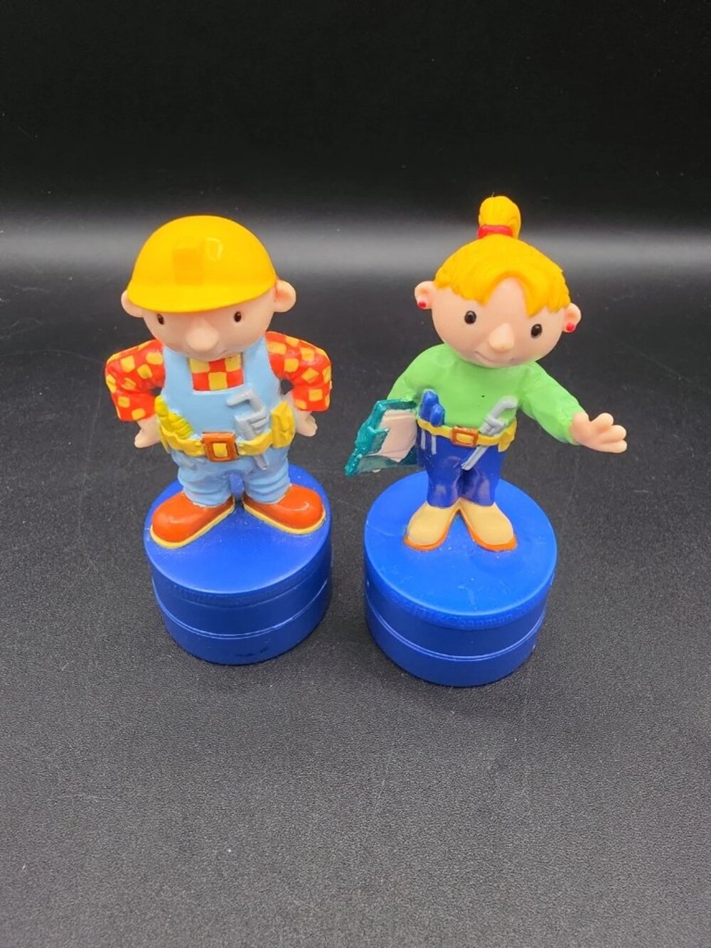 Vintage Nick Jr / PBS Kids Bob The Builder Wendy Ink Stampers 3.5" Figures 2001